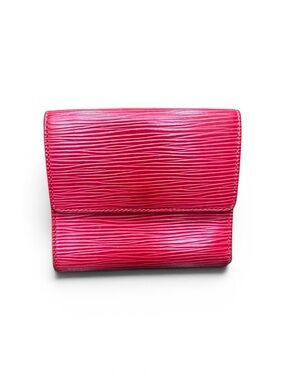 Louis Vuitton Epi Leather Elise Wallet Red France 2012 Compact Trifold